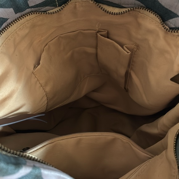 Denim green fabric handbag - Picture 8 of 9